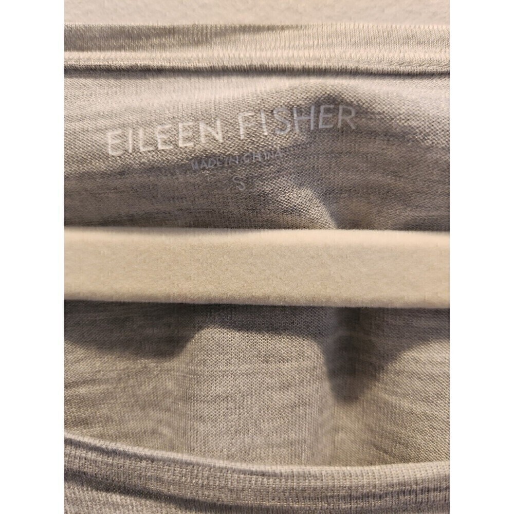Eileen Fisher Blouse Silk Blend Gray Sz S Dolman Sleeve,  Cuff Wrist And Waist - Picture 4 of 9